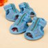 4 Pcs set Pet Shoes Tendon Bottom Mesh Breathable Sandals For Dogs yellow number 1