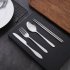 4 Pcs set Stainless Steel Cutlery Household Cutter Fork Chopsticks Spoon For Restaurant Green box