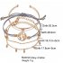 4 Pcs set Women s  Bracelet Map shape Retro Simple Style Alloy Bracelet Golden