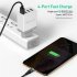 4 Port Fast Quick Charge QC 3 0 USB Hub Wall Charger Power Adapter  white US plug