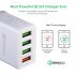4 Port Fast Quick Charge QC 3 0 USB Hub Wall Charger Power Adapter  white US plug