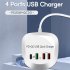 4 Ports Usb Charger Hub 40w Pd Qc3 0 Quick Charge Adapter Phone Charger for Iphone Xiaomi Samsung Huawei UK Plug