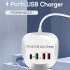 4 Ports Usb Charger Hub 40w Pd Qc3 0 Quick Charge Adapter Phone Charger for Iphone Xiaomi Samsung Huawei EU Plug