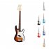 4 String Electric Bass Guitar Full Size With Connecting Line Fingerboard Wrench Instrument Wrench For Grown ups Beginners sky blue