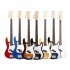 4 String Electric Bass Guitar Full Size With Connecting Line Fingerboard Wrench Instrument Wrench For Grown ups Beginners sky blue