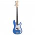 4 String Electric Bass Guitar Full Size With Connecting Line Fingerboard Wrench Instrument Wrench For Grown ups Beginners sky blue