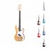 4 String Electric Bass Guitar Full Size With Connecting Line Fingerboard Wrench Instrument Wrench For Grown ups Beginners sky blue