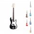 4 String Electric Bass Guitar Full Size With Connecting Line Fingerboard Wrench Instrument Wrench For Grown ups Beginners sky blue