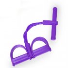 4 Tube Tension Trainer Sports Foot Expander Weight Loss Fitness Equipment Chest Pull Leg Latex Draw Rope Gymnastics Rope purple_Four tubes