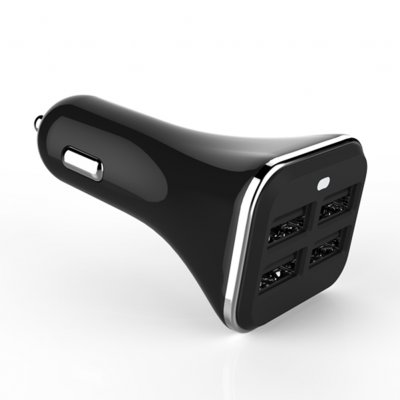 Wholesale 4 Usb 5v 5 2a Port With Led Display Car Charger Adapter