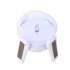 4 foot Solar Powered Airship Jewelry Rotating Display Stand with LED Light Turn Plate Table Display Stand Decoration White shell white light