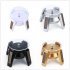 4 foot Solar Powered Airship Jewelry Rotating Display Stand with LED Light Turn Plate Table Display Stand Decoration White shell white light