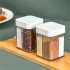 4 gird Sliding Seasoning  Box Storage Container Kitchen Cooking Accessories white