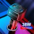 4 in 1 38w Pd Qc3 0 3 1a 2usb Type c Fast Car Charger Dual Line Compatible For Iphone Xiaomi Huawei Mobile Adapter White