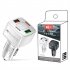 4 in 1 38w Pd Qc3 0 3 1a 2usb Type c Fast Car Charger Dual Line Compatible For Iphone Xiaomi Huawei Mobile Adapter White