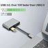 4 in 1 Audio Video Adapter USB Type C to HDMI 4K Converter with HDMI VGA PD USB3 0 Interface Fast Charger  Silver grey