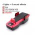 4 in 1 Bicycle Strong Light Headlight Set With Horn Mobile Phone Holder For Bike MTB Light 909 red 2400ma