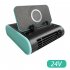 4 in 1 Car Fan Center Console Multi functional Cooling Fans Wireless Charging Mobile Phone Holder Interior Accessories Black blue 12V