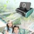 4 in 1 Car Fan Center Console Multi functional Cooling Fans Wireless Charging Mobile Phone Holder Interior Accessories Black blue 12V