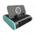 4 in 1 Car Fan Center Console Multi functional Cooling Fans Wireless Charging Mobile Phone Holder Interior Accessories Black blue 12V