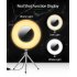 4 in 1 Desktop Cosmetic Live Lamp 9 Inch LED Ring Light Dimmable Lighting for Makeup  9 inches
