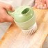 4 in 1 Hand held Vegetable Cutter Portable Wireless Electric Kitchen Multi function Garlic Chopper Slicers green