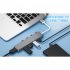 4 in 1 Hub Dock Multi functional Usb C Multi port Splitter Usb Adapter Station Portable Data Usb Splitter silver