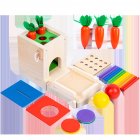 4-in-1 Intelligence Box Multi-functional Radish Pulling Coin-operated Game Color Matching Puzzle Toys For Gifts As shown