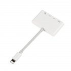 4 in 1 8-pin <span style='color:#F7840C'>to</span> USB Camera Adapter SD/TF Card Reader USB 3.0 OTG Cable white_plastic