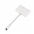 4 in 1 Lightning to USB Camera Adapter SD TF Card Reader USB 3 0 OTG Cable white plastic