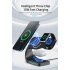 4 in 1 Magnetic Wireless  Charger Multi functional Charger Stand For Iphone Iwatch Black