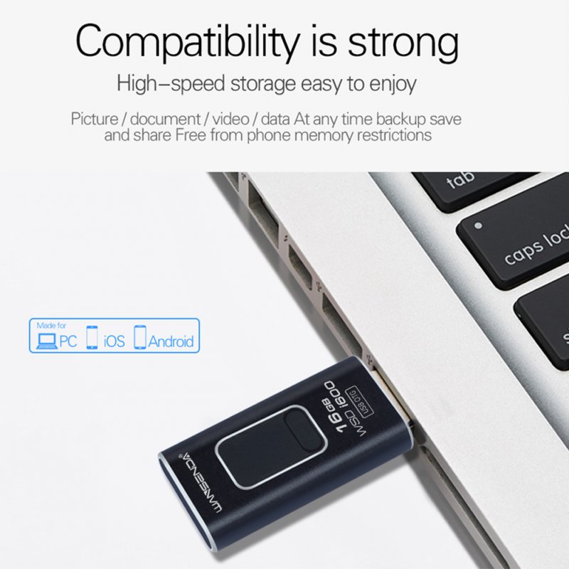 4 in 1 USB Flash Drive Memory Stick OTG Compatible For IOS iPhone