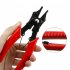 4 in 1 Multifunctional Snap Ring Pliers Multi Crimp Tool Ring Remover Retaining Circlip Pliers Red