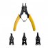 4 in 1 Multifunctional Snap Ring Pliers Multi Crimp Tool Ring Remover Retaining Circlip Pliers Yellow