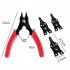 4 in 1 Multifunctional Snap Ring Pliers Multi Crimp Tool Ring Remover Retaining Circlip Pliers Red