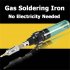 4 in 1 Portable Soldering Iron Kit Welding Pen Burner 1300 Degrees Butane Tip Tool with Visual Air Tank
