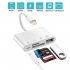 4 in 1 SD TF Card Reader USB 2 0 Female OTG Adapter Cable Compatible Trail Game Camera SD Card Reader white