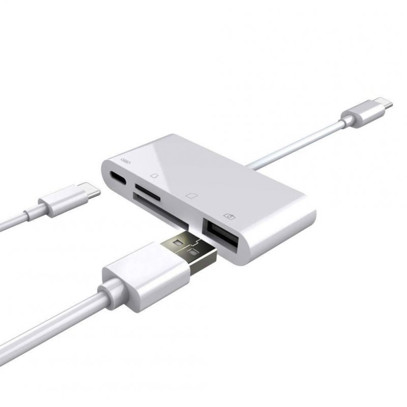 4 in 1 SD/TF/USB Card Reader for iphone Lightning Four in one belt