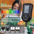 4 in 1 Soil Tester Temperature Humidity Sunlight Ph Value Acid base Soil Monitor For Gardening Plants black