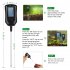 4 in 1 Soil Tester Temperature Humidity Sunlight Ph Value Acid base Soil Monitor For Gardening Plants black
