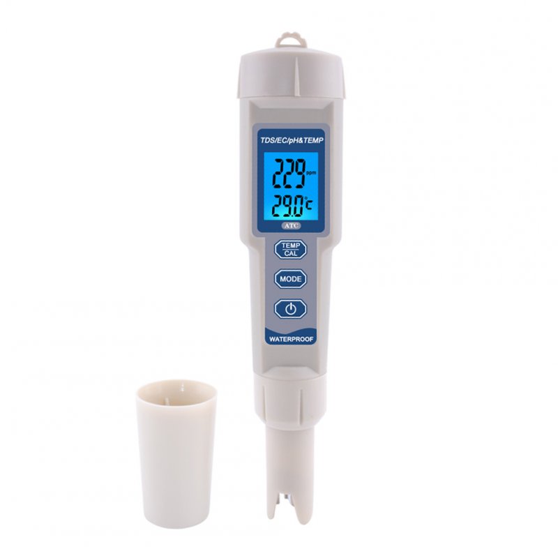4-in-1 Water Quality Test Pen Portable Meter PH EC Temperature Meter