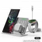 4-in-1 Wireless Charger 15w Mobile Phone Alarm Clock Fast Charging Stand