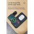 4 in 1 Wireless Charger Stand 15w Fast Charging Dock Station Compatible for Samsung Black