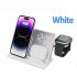 4 in 1 Wireless Charging Station Wireless Charger Dock Stand for iPhone 14 Pro Max Watch 5 Earphones White