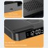 4 in 1 Wireless Fast Charger Alarm Clock RGB Night Light Wireless Charging Station for Watch Phone Black for IOS