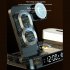 4 in 1 Wireless Fast Charger Alarm Clock RGB Night Light Wireless Charging Station for Watch Phone Black for Samsung