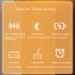 4 in 1 Wireless Fast Charger Alarm Clock RGB Night Light Wireless Charging Station for Watch Phone Black for Samsung