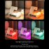 4 in 1 Wireless Fast Charger Alarm Clock RGB Night Light Wireless Charging Station for Watch Phone Black for Samsung