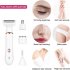 4 in 1 Women Electric Razors Multifunctional Painless Usb Hair Trimmer For Face Beard Mustache Arm Leg Armpit Bikini White