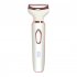 4 in 1 Women Hair Trimmer Painless Waterproof Usb Rechargeable Electric Razor for Nose Ear Eyebrow Arms Pearl White